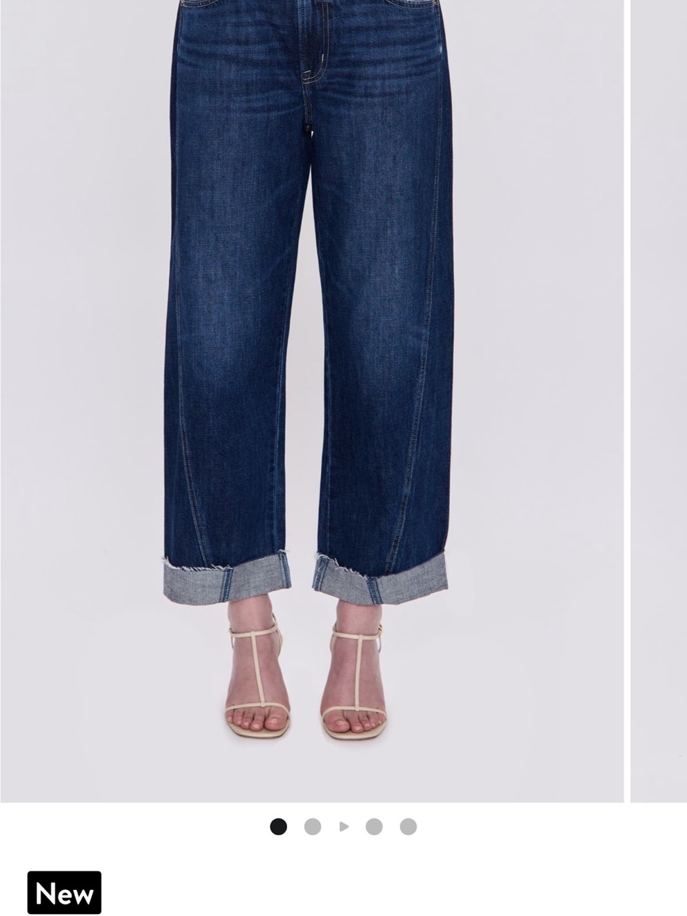 Pistola Kelsey rainstorm Wide Leg Cuffed Jeans in Dark Blue 26